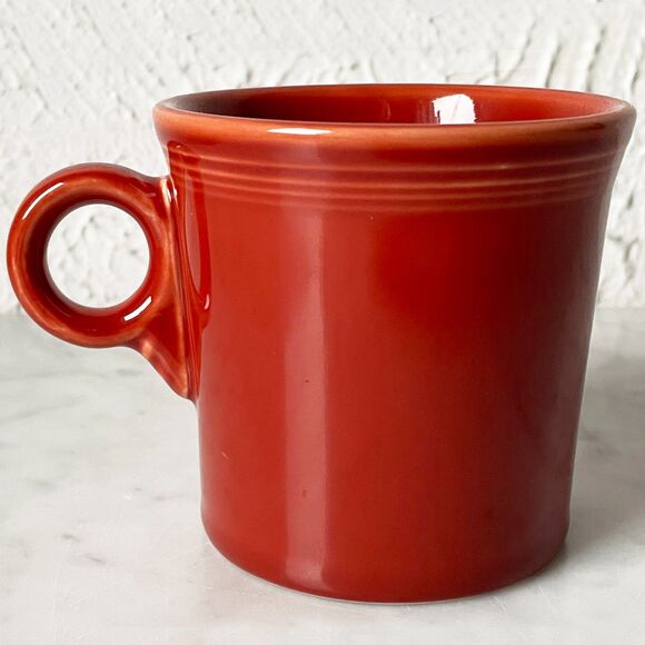 Fiestaware Tom & Jerry Ring Handle Mug - Paprika Fiesta Ware Homer Laughlin Cup - Picture 1 of 6